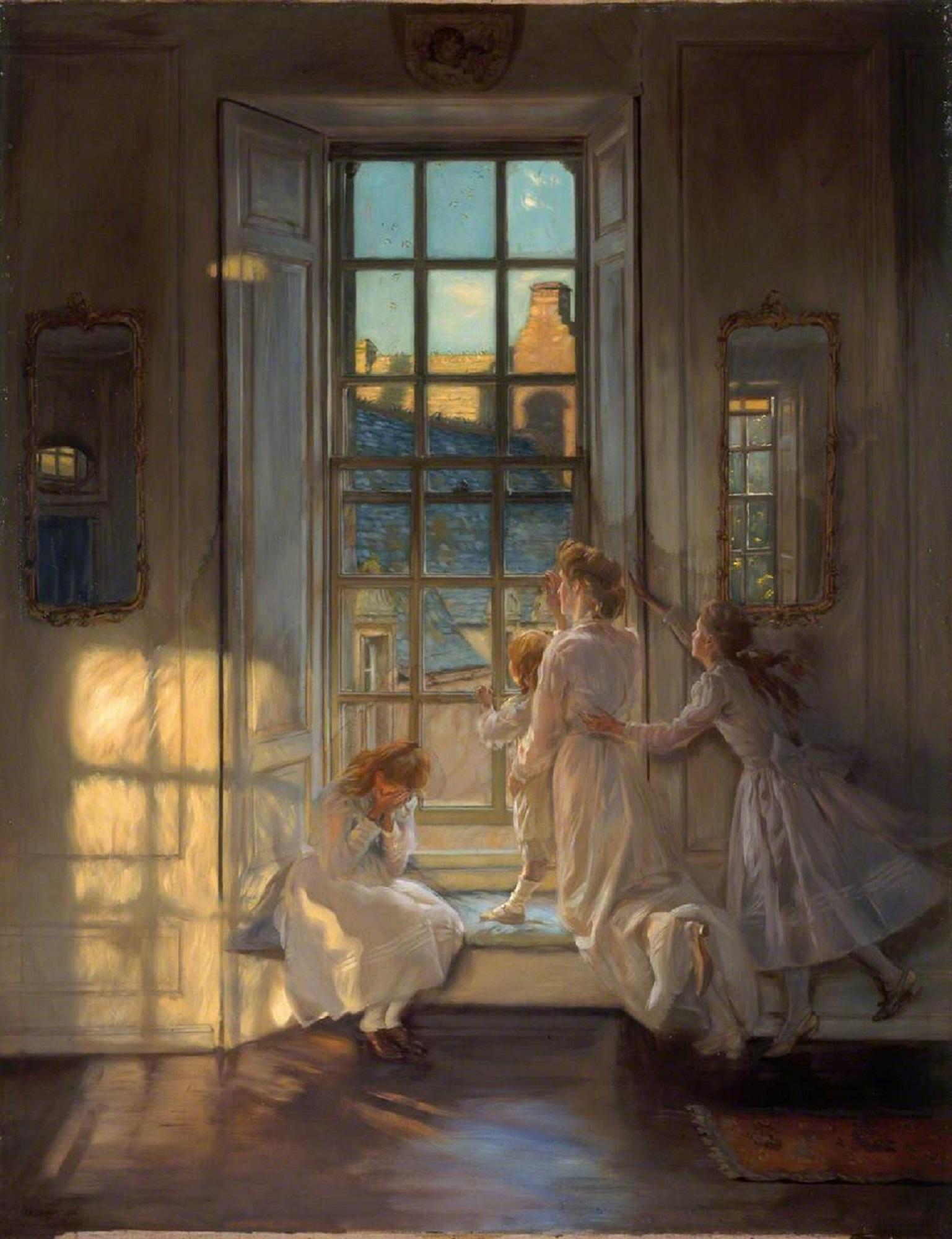 John Henry Lorimer, Flight of the Swallows, oil on canvas, 1906. Museums & Galleries Edinburgh, City Art Centre