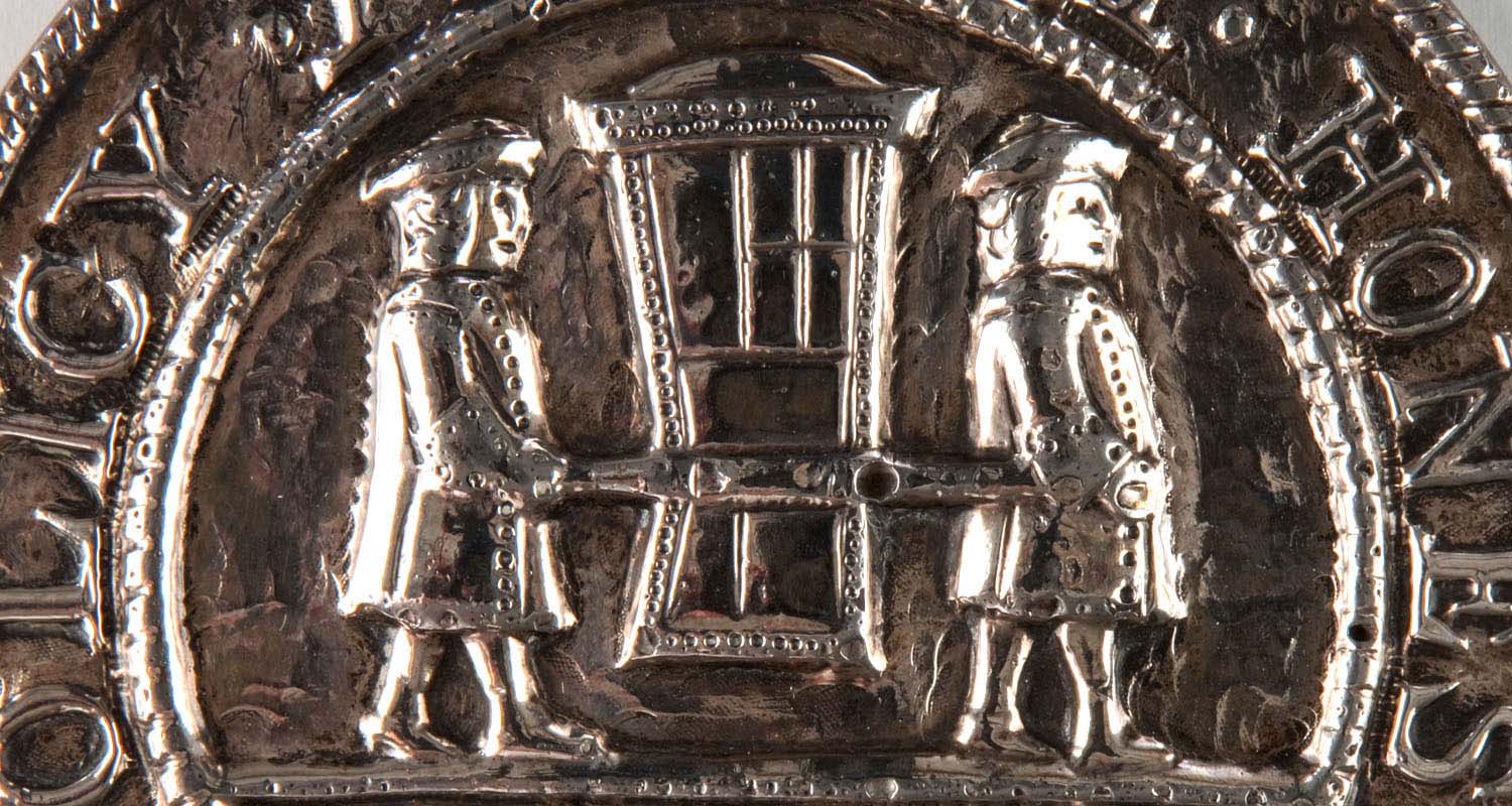 Detail of a medal of an Edinburgh sedan chair carrier 1751