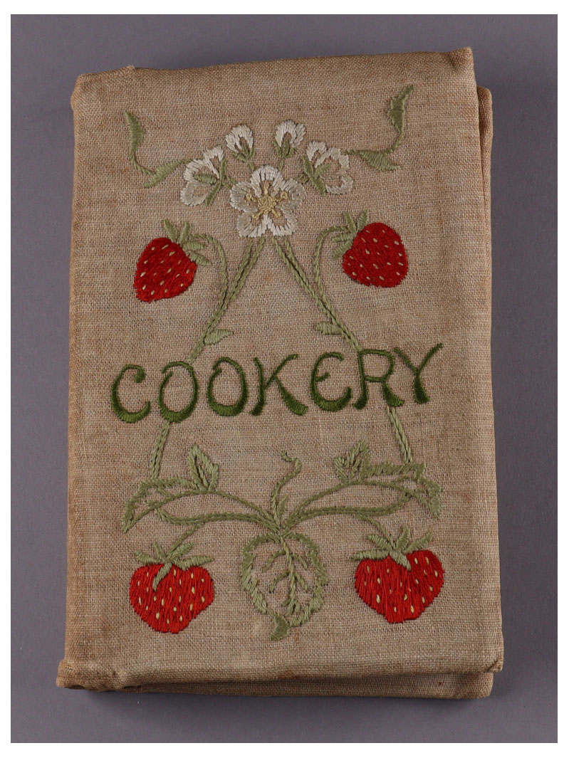 Plain Cookery Recipes book complete with hand-embroidered cover, © City of Edinburgh Council Museums & Galleries