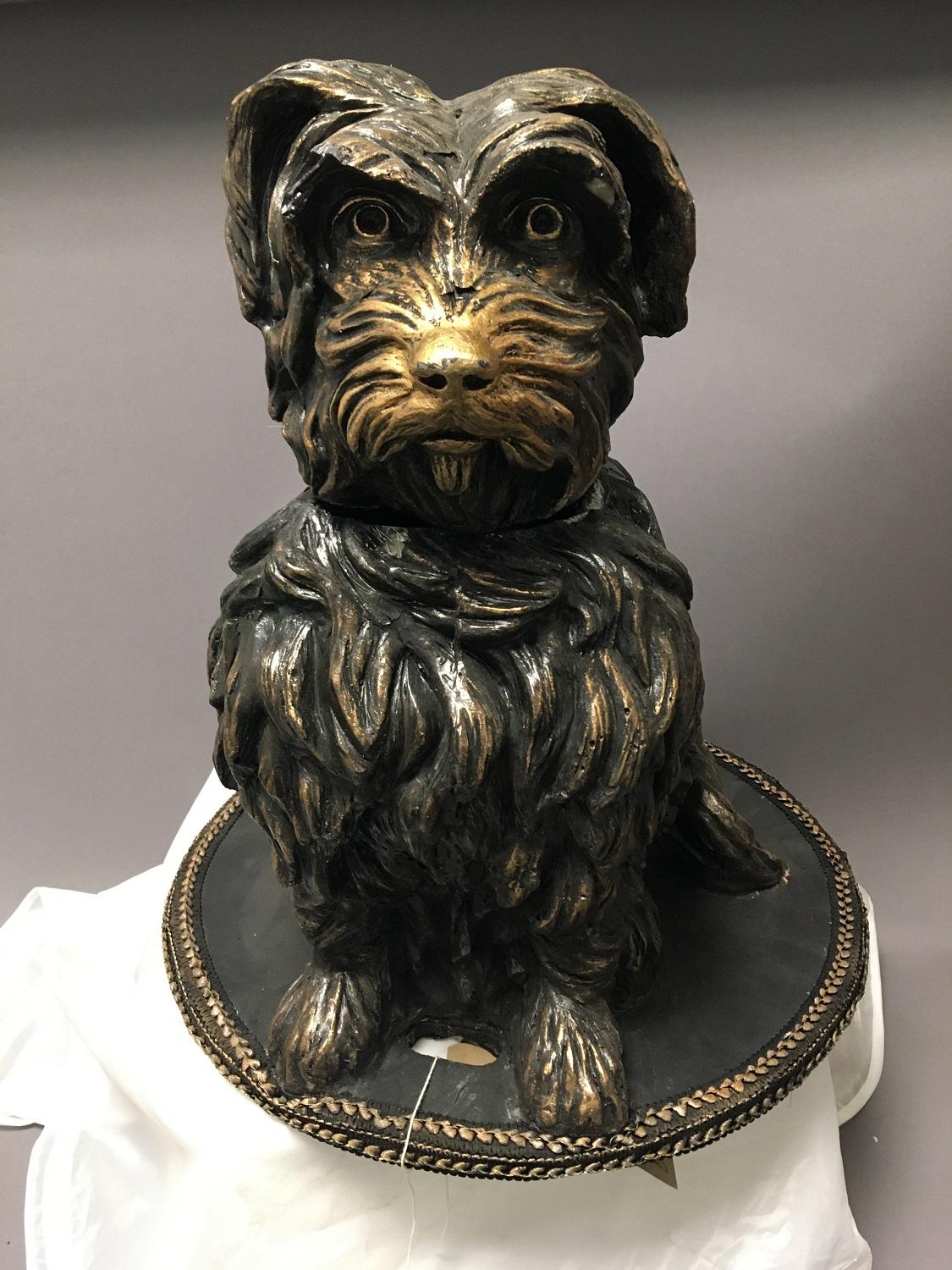 Fibreglass model of Grayfriars Bobby used at the 2014 Commonwealth Games, front view