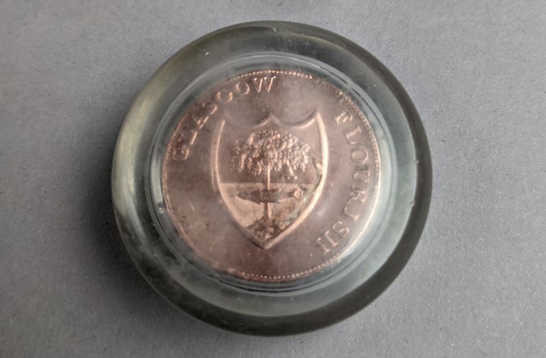 One of the two best-preserved coins in the time capsule