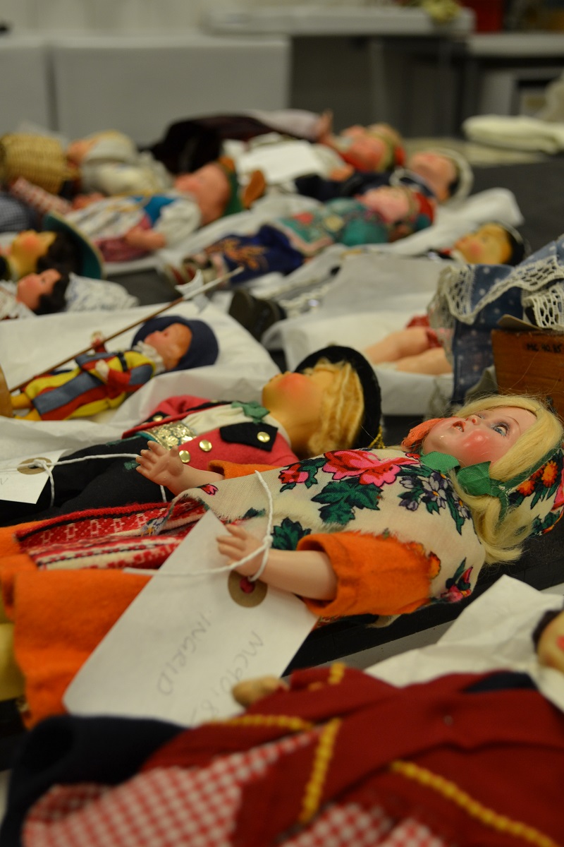 Dolls in national costume from the Museum of Childhood collection, stored at the Museum Collections Centre © City of Edinburgh Council Museums &amp; Galleries; Museum Collections Centre