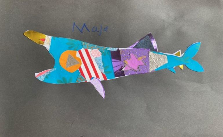 Maja's artwork of a fish