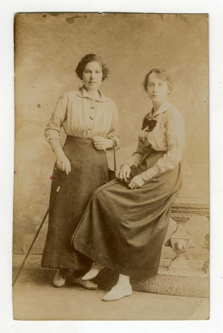 Grace and a friend c1917