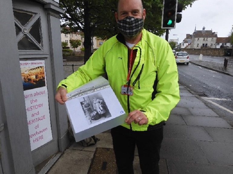 Russel Clegg at Newhaven Heritage police box