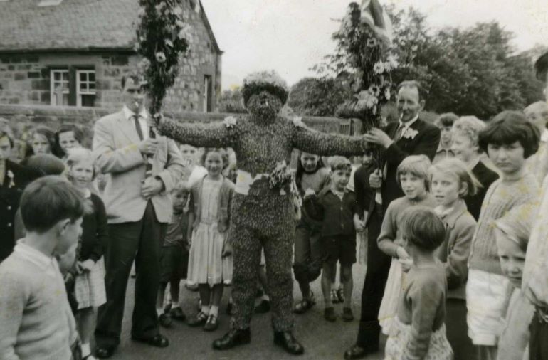 Photograph of the Burryman taken 1950-1959