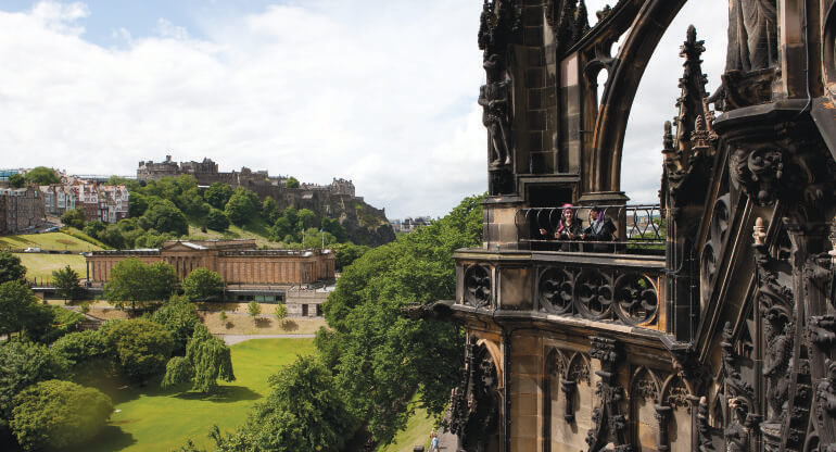 Visitors at the Scott Monument