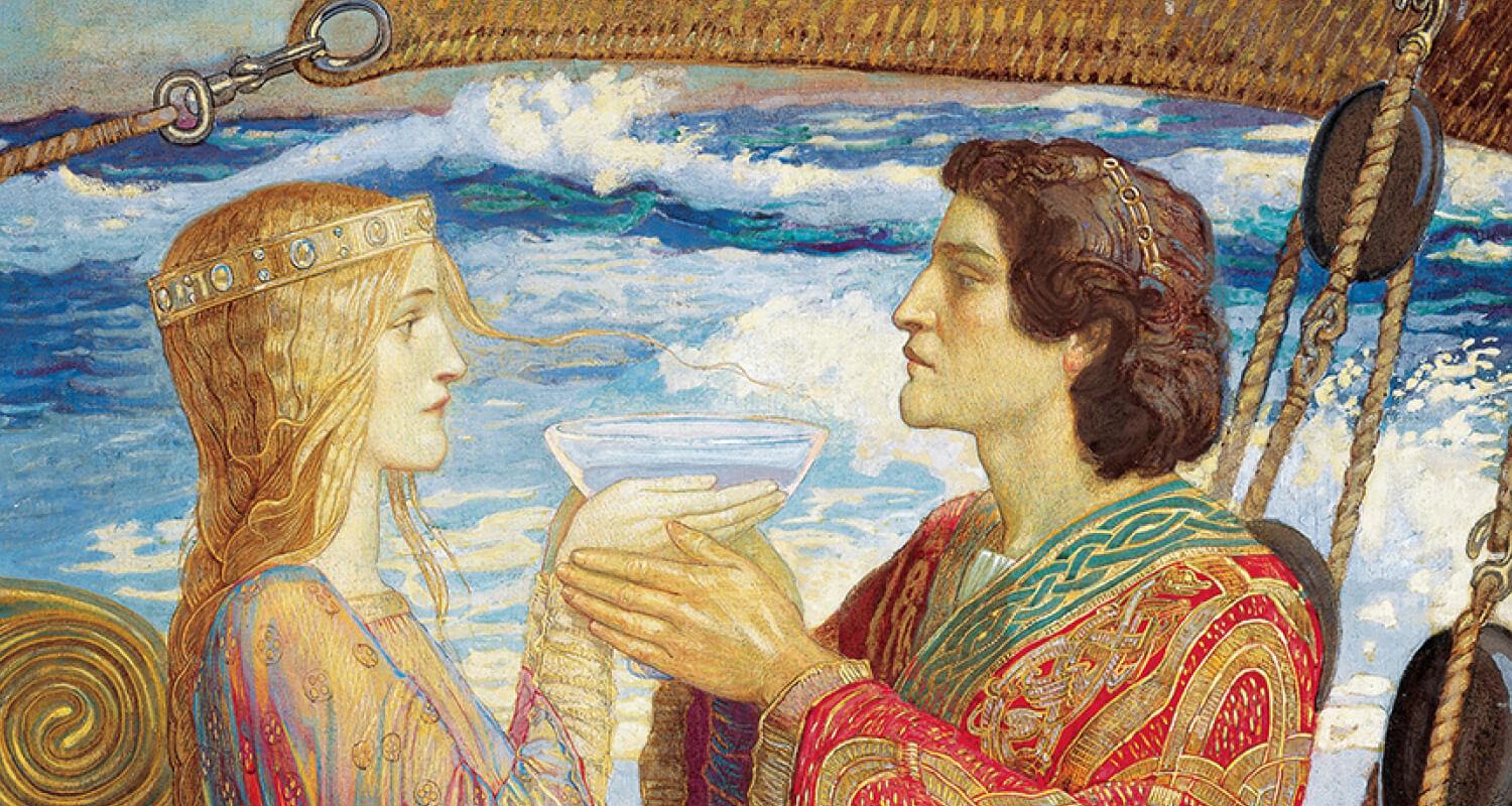 Tristan and Isolde (detail) by John Duncan (1866-1945), Museums & Galleries Edinburgh. 