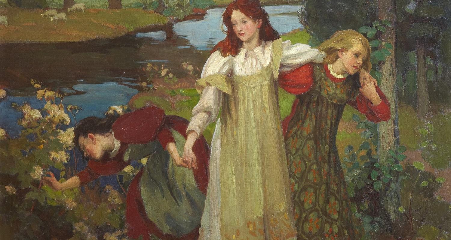 Charles H. Mackie, There were Three Maidens pu’d a Flower (By the Bonnie Banks o’ Fordie), c.1897. City Art Centre, Museums & Galleries Edinburgh.
