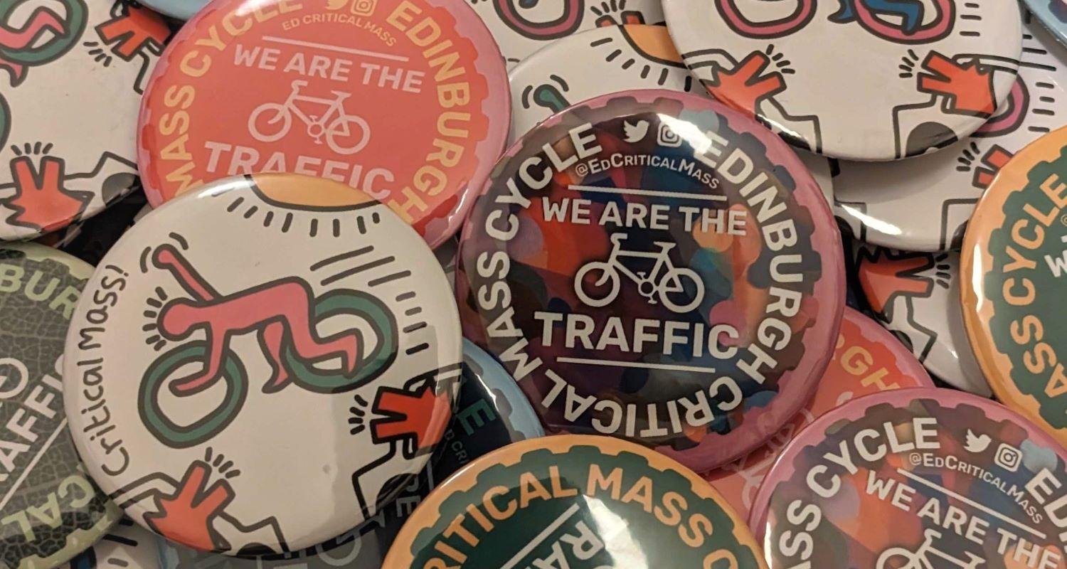 Edinburgh Critical Mass Cycle badges