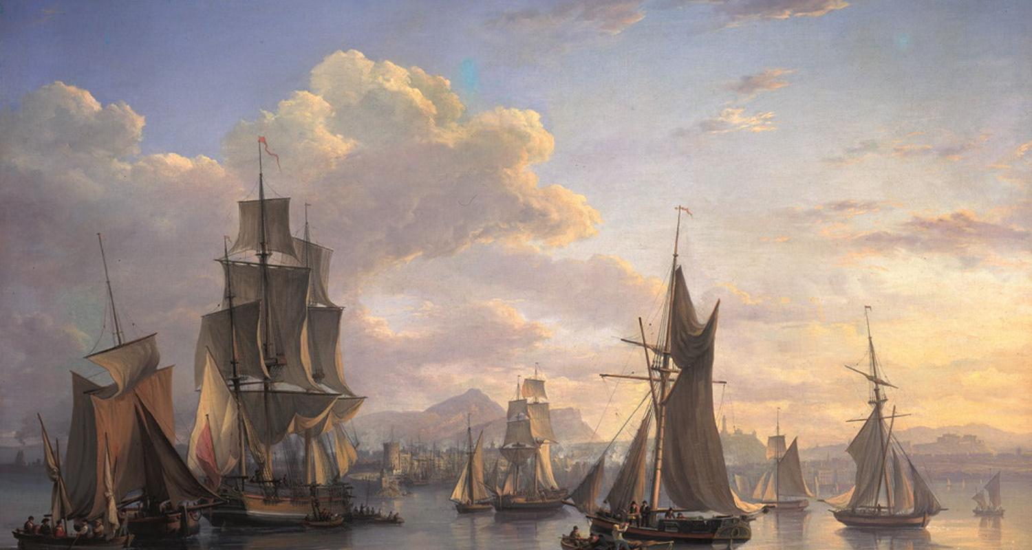 Detail from The Port of Leith by Alexander Nasmyth.