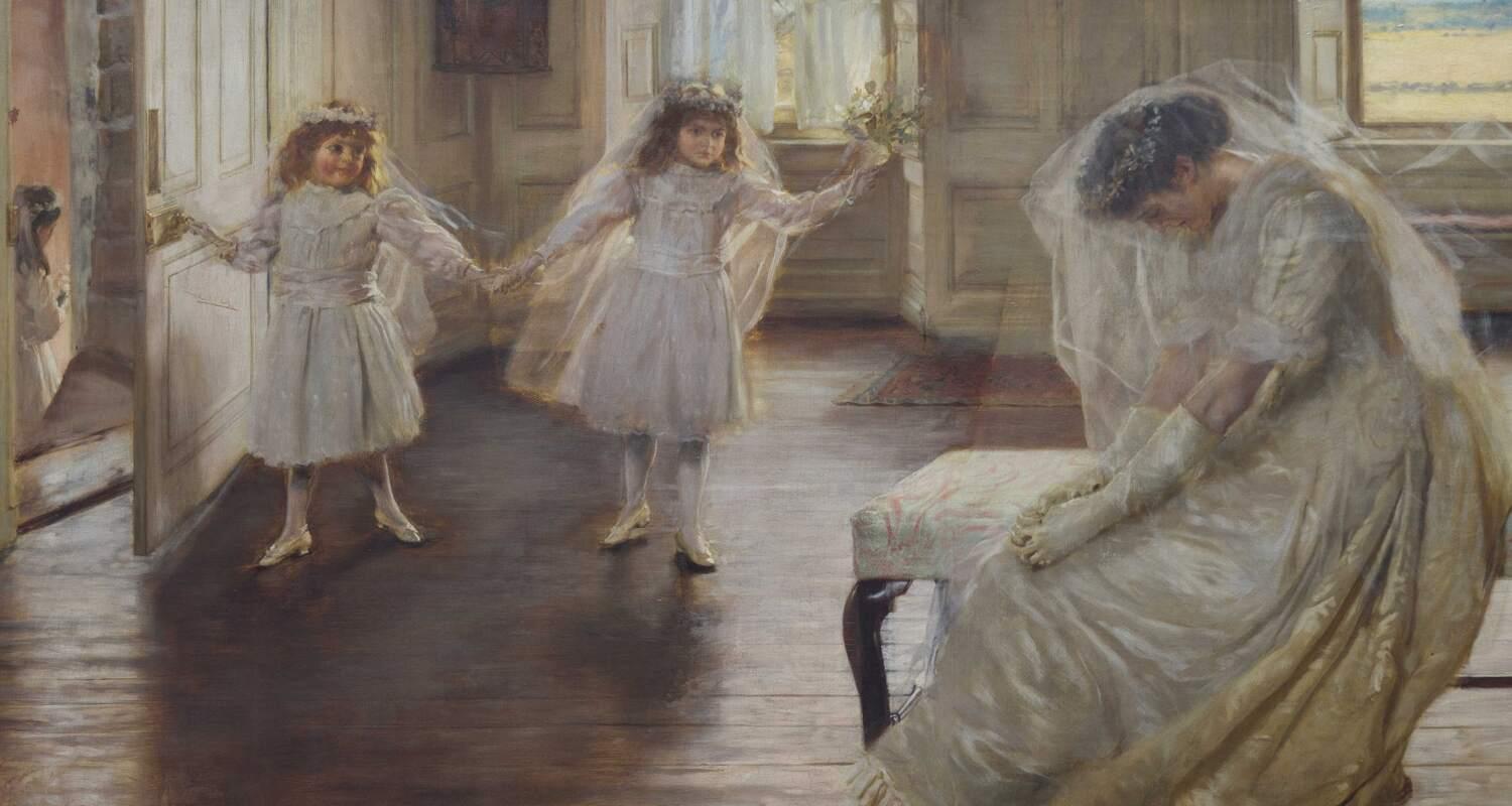 Edwardian Family playing in a light filled room