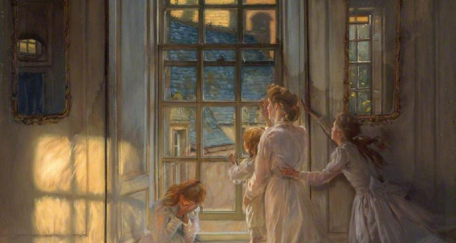 John Henry Lorimer, Flight of the Swallows, oil on canvas, 1906. Museums & Galleries Edinburgh, City Art Centre