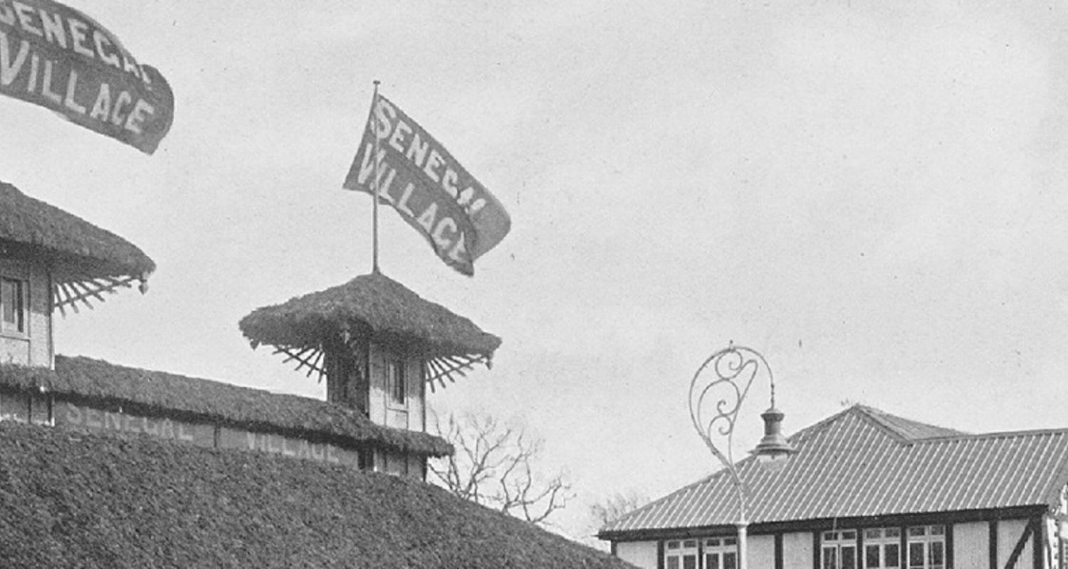 Detail of an image of the Senegalese Village at the Edinburgh International Exhibition 1908