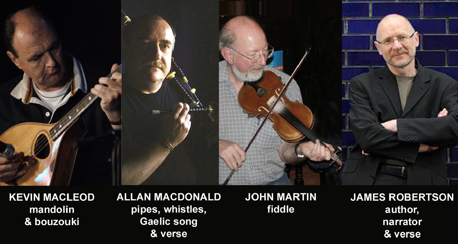 Image with collage of musicians who are performing at City Art Centre. 