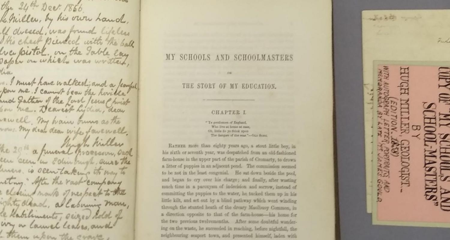 Image of the book My Schools and Schoolmasters, laid open