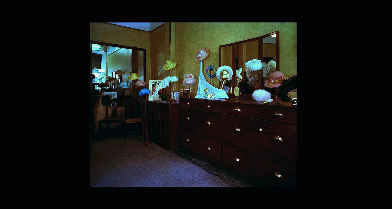 1980 colour image of Milliners shop in South Clerk Street Edinburgh