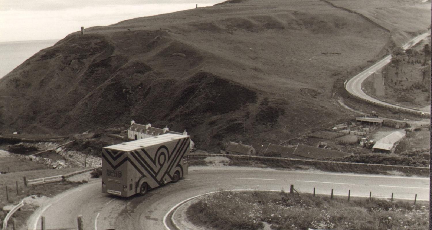 Image credit: Archive image of the Travelling Gallery bus, Photograph courtesy of the Travelling Gallery.