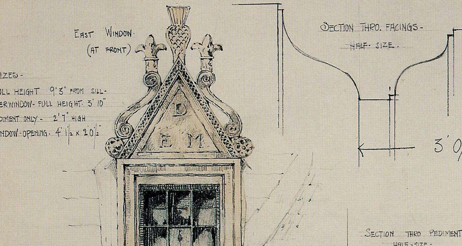 Architectural drawing of Lauriston Castle 