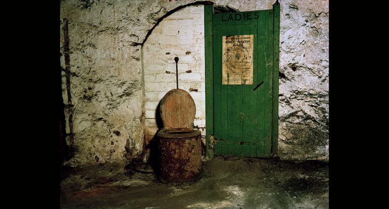 Photograph of an Air Raid Shelter Pleasance Edinburgh,  1980