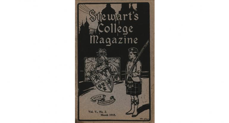 Page from Stewart's College School Magazine from March 2015