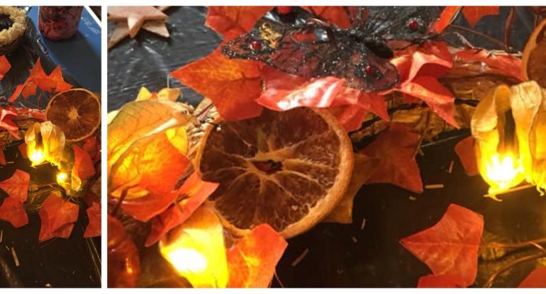 Photo of an autumnal natural wreath