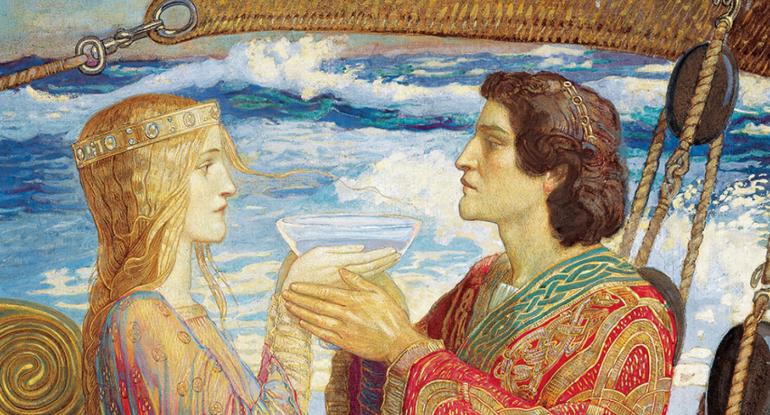 Tristan and Isolde (detail) by John Duncan (1866-1945), Museums & Galleries Edinburgh. 