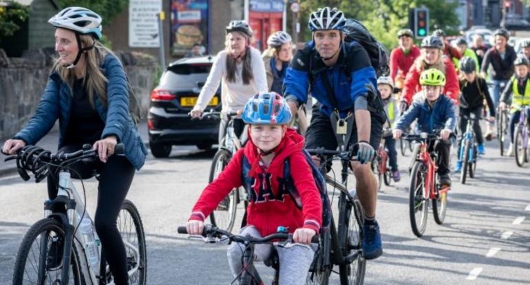 A group of cyclists