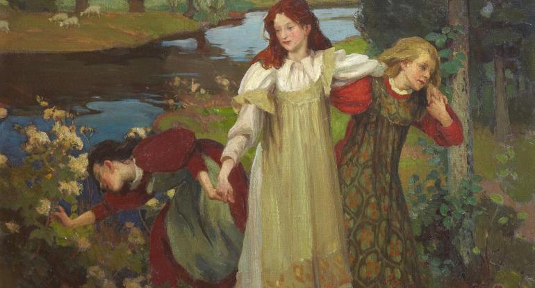 Charles H. Mackie, There were Three Maidens pu’d a Flower (By the Bonnie Banks o’ Fordie), c.1897. City Art Centre, Museums & Galleries Edinburgh