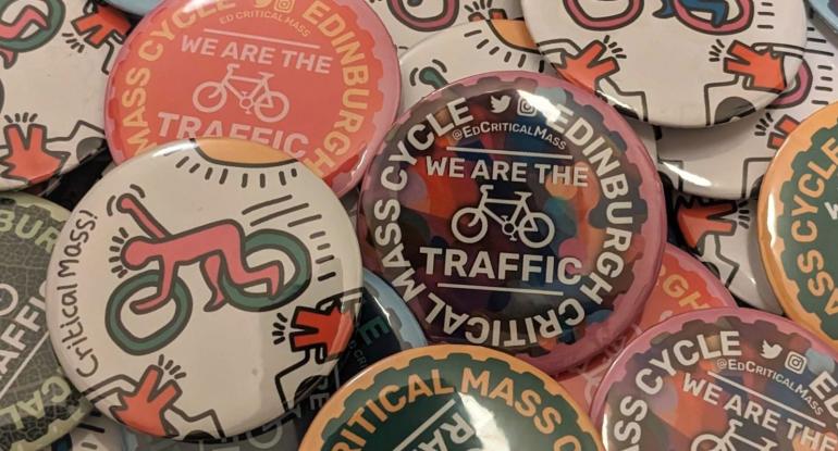 Edinburgh Critical Mass Cycle badges