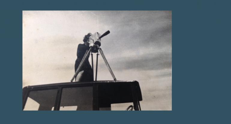 historical  photograph of women behind a camera