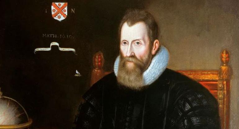 A seated head and shoulders portrait of John Napier