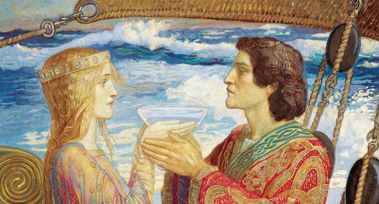 John Duncan, Tristan and Isolde, 1912. City Art Centre, Museums & Galleries Edinburgh. (Detail)