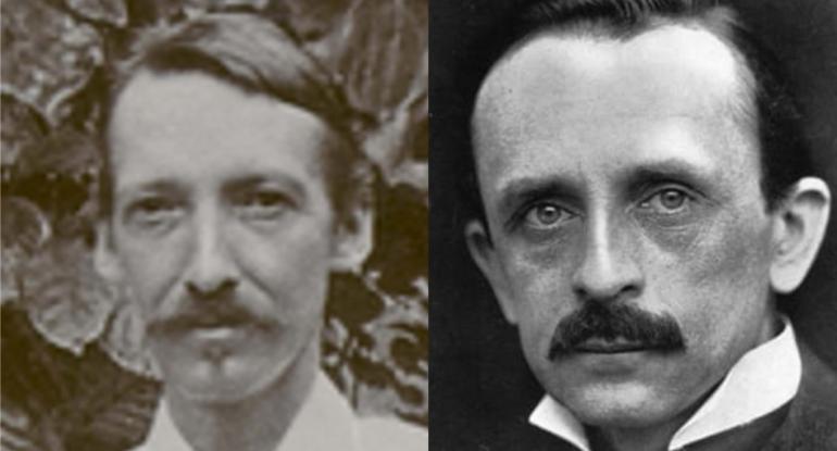 Photos of Writers Robert Louis Stevenson and JM Barrie