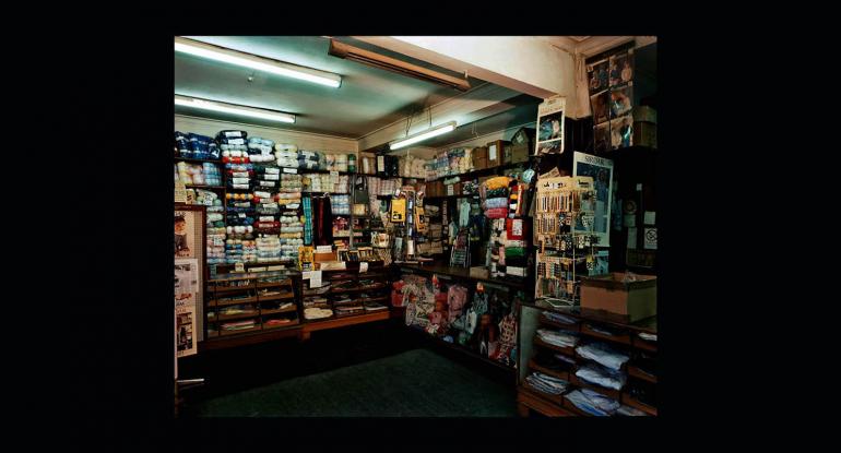 Interior of a Haberdashery Shop on Niddrie Mills Road Edinburgh photographed in 2010