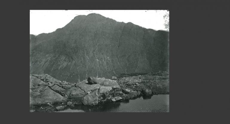 Photograph of rocky cliffs by the sea