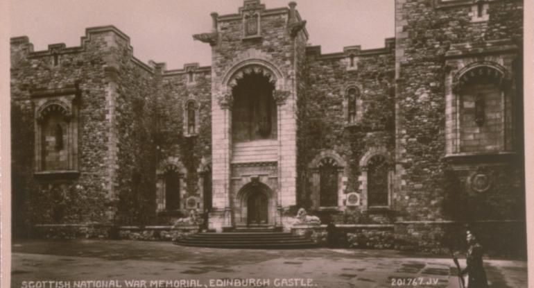 Image: Scottish National War Memorial postcard, Edinburgh Castle 1927 © St Andrews University Library - Licensor Scran www.scran.ac.uk