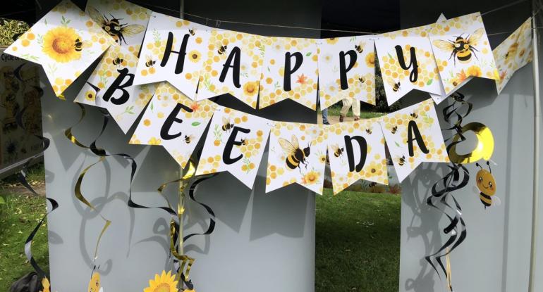 A banner of bees for World Bee Day