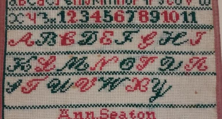 Sampler made by Ann Seaton at Broughton Heriot School, 1883 © City of Edinburgh Council Museums & Galleries: Museum of Childhood