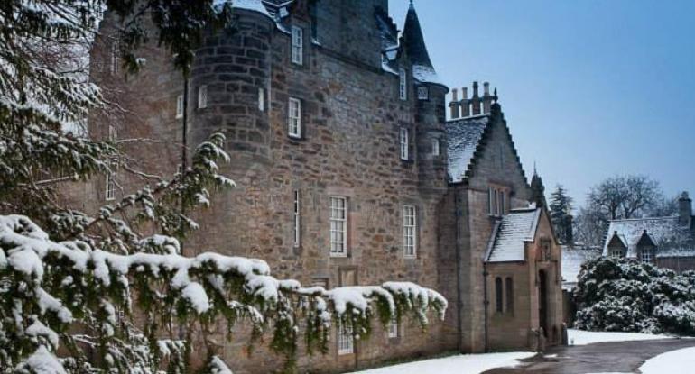 Lauriston Castle in the snow