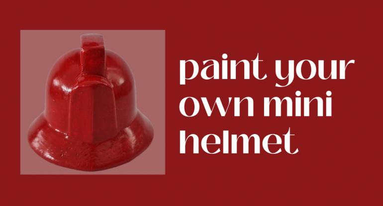 A red helmet