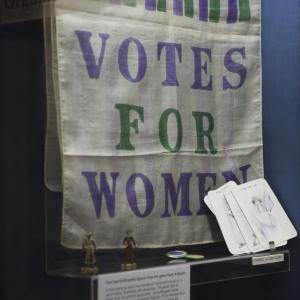 Votes for Women poster at Peoples Story Museum Edinburgh