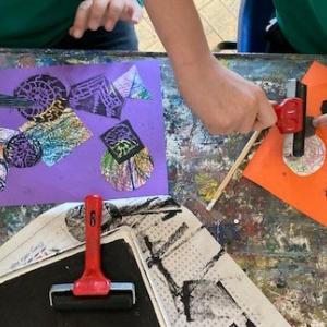 Children printmaking