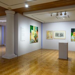 Exhibition view of artworks by the Scottish artist John Bellany, on display at Edinburgh's City Art Centre