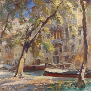Charles H. Mackie, Untitled (Venetian Canal Scene), 1910. Private Collection