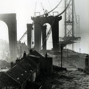 Forth Road Bridge under construction, Robert Blomfield, 1962