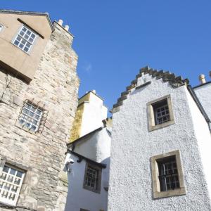 Looking up in Museum of Edinburgh Courtyard