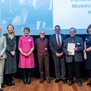 Edinburgh Living History volunteers receiving a Marsh Award at the British Museum