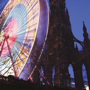 Scott Monument with wheel